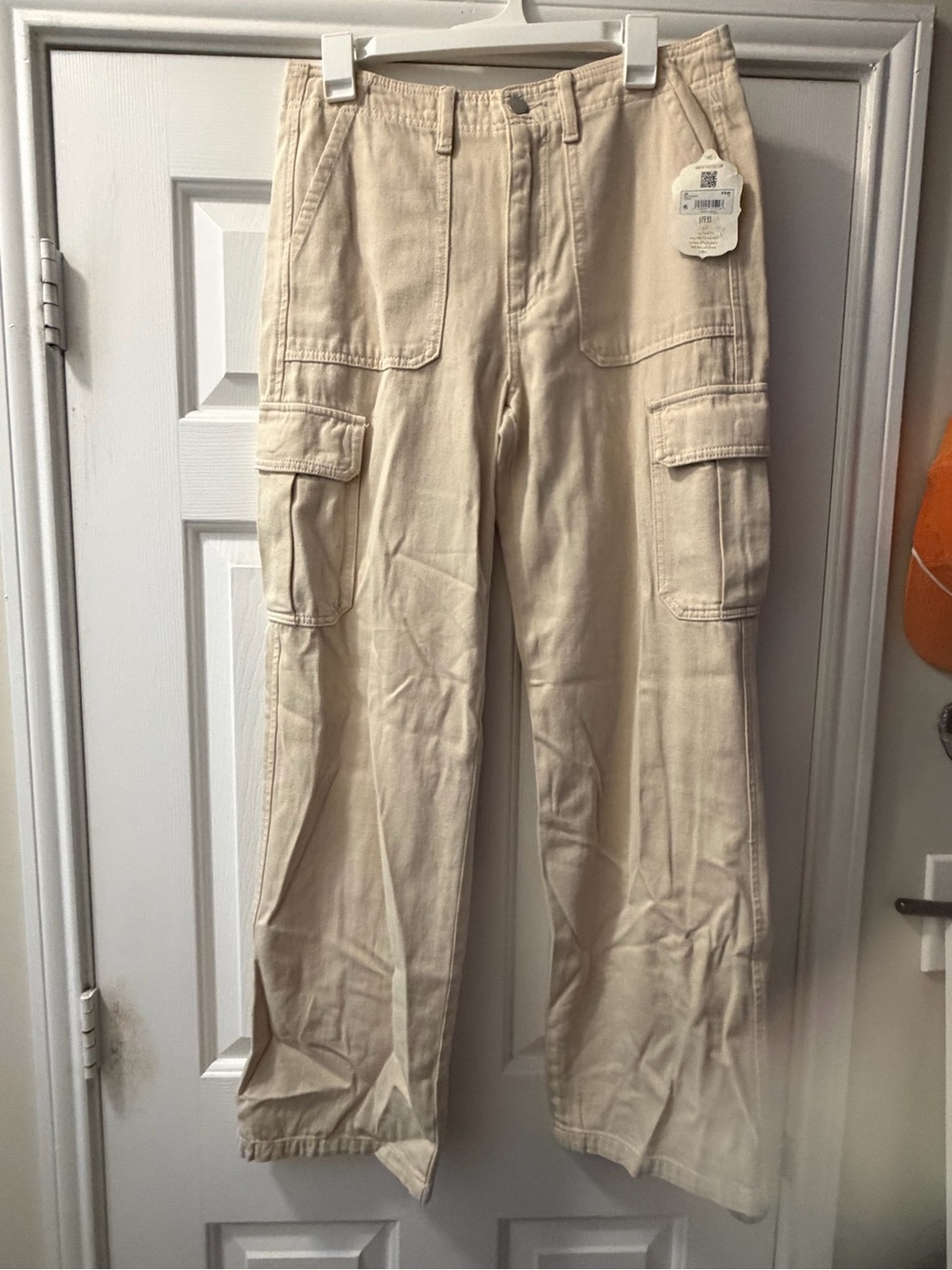 Altar'd State Beige Canvas Cargo Pants